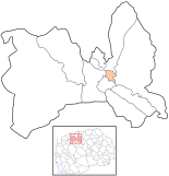 Karte von Nordmazedonien, Position von Opština Čair hervorgehoben