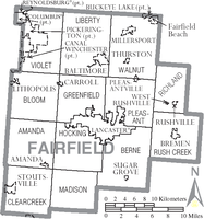 Municipalities and townships of Fairfield County.