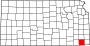 Map of Kansas highlighting Labette County.svg