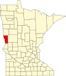 威尔金县在明尼苏达州的位置