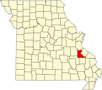 Location of St. Francois County in Missouri Map of Missouri highlighting Saint Francois County.svg