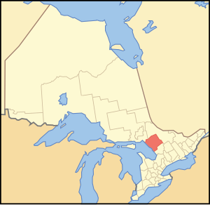 Parry Sound District okulunun Ontario şehrindeki konumu