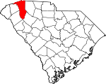 Округ Гринвилл на карте штата.
