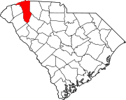 Map of South Carolina highlighting Greenville County Map of South Carolina highlighting Greenville County.svg