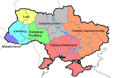 Diecéze kyjevsko-žytomyrská na mapě