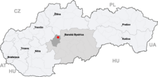 クレムニツァの位置の位置図