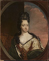 Elisabeth Christine of Brunswick-Wolfenbüttel (1691–1750), wife of emperor Charles VI, against clouds