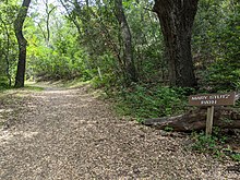 The Mary Stutz path along the creek in the Juan Prado Mesa Preserve in Los Altos Hills