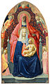 «Святая Анна с Марией и младенцем Иисусом» на коленях. Мазолино и Мазаччо. 1424-25, Уффици.