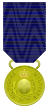Medalie de aur pentru valorile militare-regat.svg