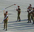 Israeli military band leader with baton