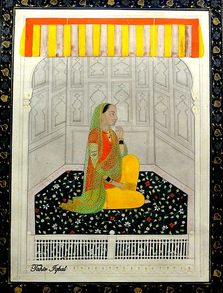 File:Miniature painting of Moran Sarkar, a Muslim nautch dancer of the court Ranjit Singh and a claimed wife of his.jpg