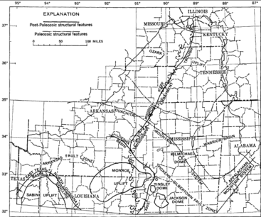 Mississippi Embayment Structural Map