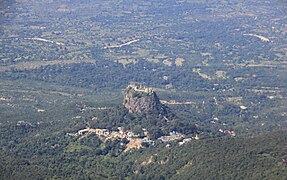 Mount Popa und das Teakholzkloster Youk-soun Kyaung, Landschaft des Townships Kyaukpadaung