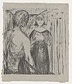 Marat und Charlotte Corday (1930), Lithografie, 51,8 × 41,7 cm, Munch-Museum Oslo