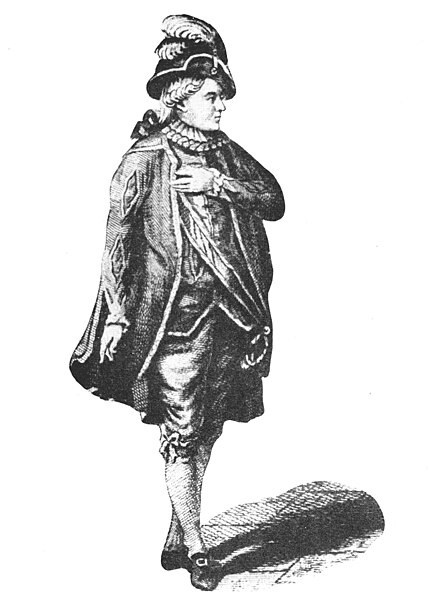 Myer Lyon (Leoni) in the role of Carlos in Sheridan's The Duenna.