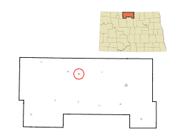 Location of Landa, North Dakota