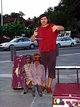 Puppeteer performing in New Orleans, Louisiana