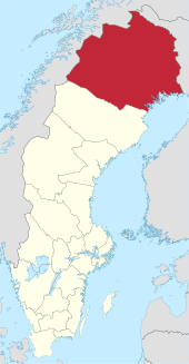 Posizione della contea di Norrbotten
