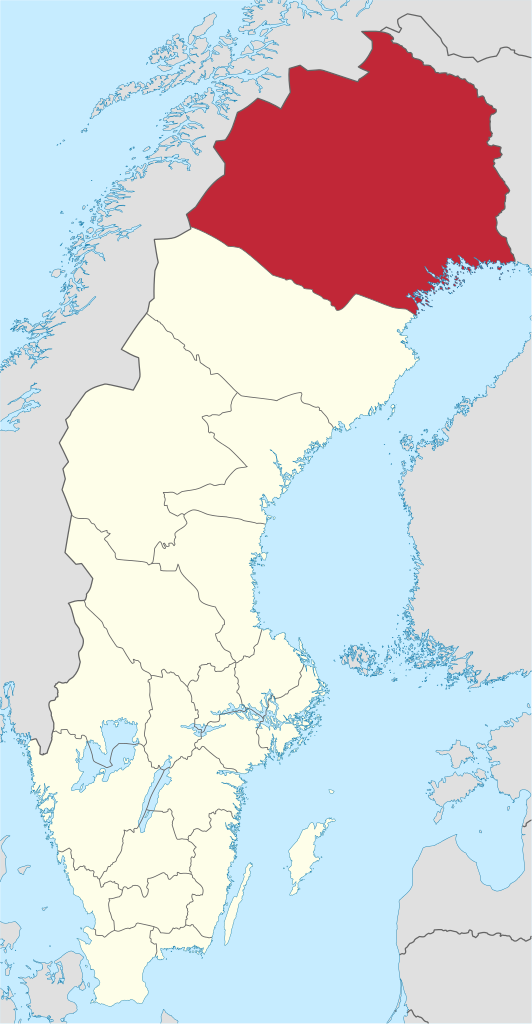 Kaart van Norrbottens län