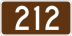 Route 212 marker