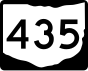 State Route 435 маркер