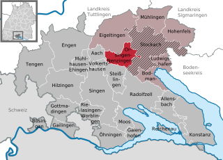 Läget för Orsingen-Nenzingen i Landkreis Konstanz