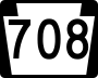 Pennsylvania Route 708 marker