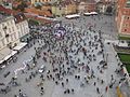 Masa na placu Zamkowym we wrześniu 2016