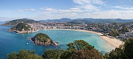 Bahía de la Concha, isla de Santa Clara y panorámica de San Sebastián