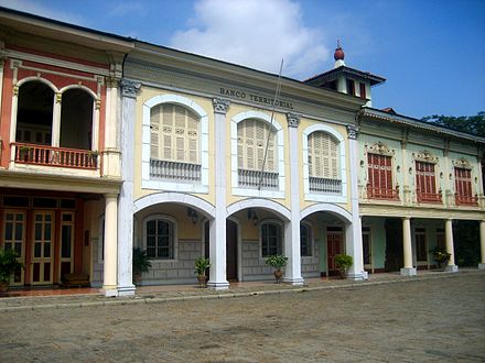 Historic buildings in the Parque Histórico.