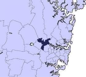Localisation de Parramatta
