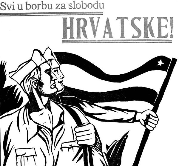 "All in the fight for the freedom of Croatia", Partisan poster from World War II.