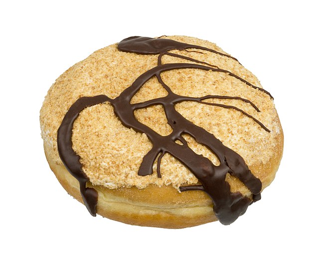 S'mores donut from Peter Pan Donut & Pastry Shop (Peter Pan Bakery) in Brooklyn. By User:Evan Amos