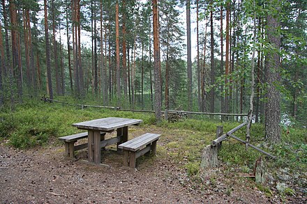 Camping site in Petkeljärvi National Park