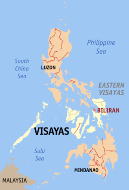 Locatie van Biliran in de Filipijnen