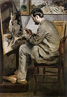 Frédéric Bazille at his Easel (Pierre-Auguste Renoir)