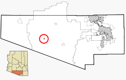 Location in Pima County and the state of آریزونا ایالتی