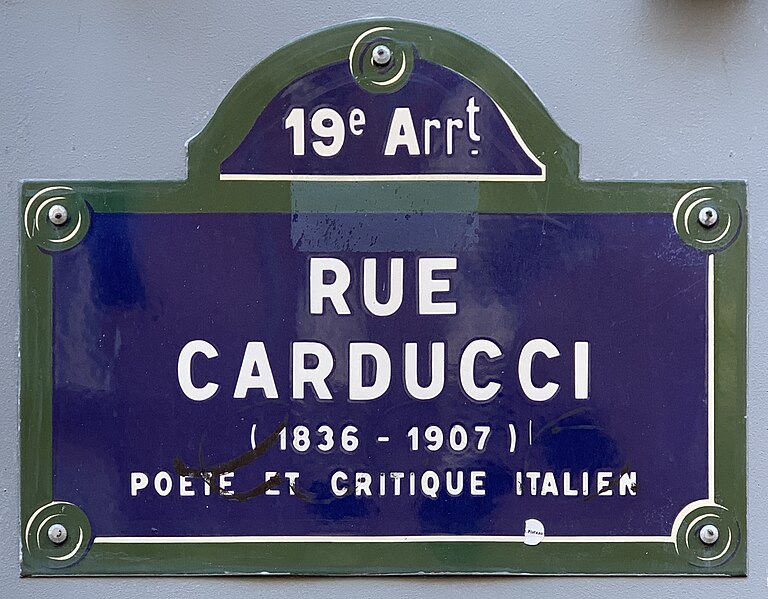 File:Plaque Rue Carducci - Paris XIX (FR75) - 2021-03-06 - 1.jpg