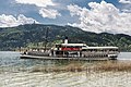 English: Steam ship «Thalia» at the pier Landspitz Deutsch: Dampfschiff «Thalia» an der Anlegestelle Landspitz