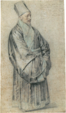 Nicolas Trigault, a Flemish Jesuit in Ming style Confucian-scholar costume (Rufu 儒服). Drawing by Peter Paul Rubens, 1617.