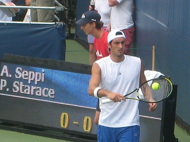 Starace at the 2008 Pilot Pen Tennis tournament.