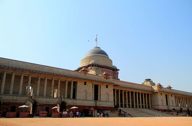 Rashtrapati Bhavan, the official residence of the president, located in New Delhi