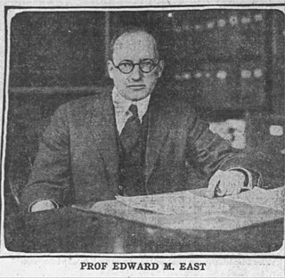 <span class="mw-page-title-main">Edward Murray East</span> American geneticist