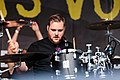 Jan Räthje (Drums) of german Death Metal group Pyogenesis at Bochum Total (2016), Heinz-Bühne, Bochum (DEU) /// leokr.de for Wikimedia Commons