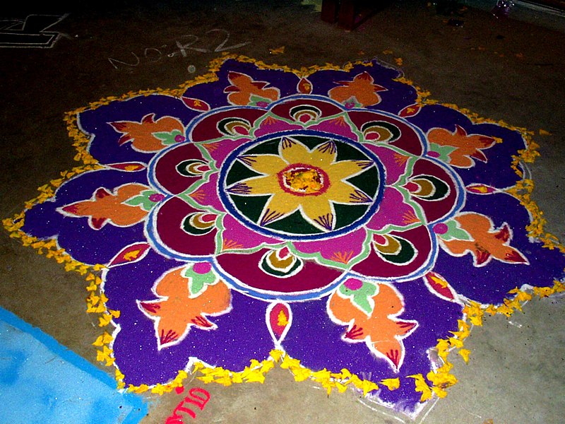 File:Rangoli Design with powder - Flickr - Kamala L.jpg