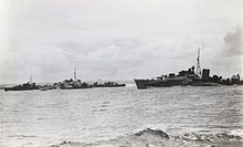 HMS Nonpareil, Offa and Norseman at Scapa Flow, 25 June 1942 Right to left- HMS Nonpareil, HMS Offa and HMS Norseman at Scapa Flow-25-June 1942.jpg