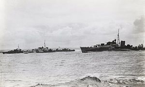 HMS Nonpareil, Offa and Norseman at Scapa Flow, 25 June 1942