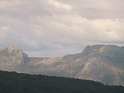 The Rocche del Crasto seen from Ficarra.