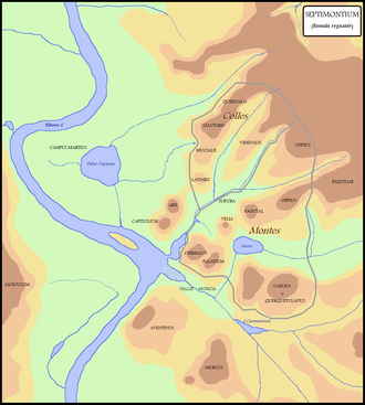 Map of the Seven hills of Rome Roma Septimontium PNG.png